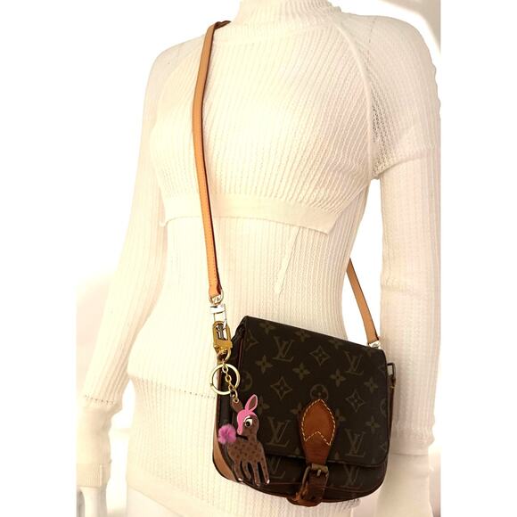Louis Vuitton Monogram Mini St. Cloud and Reverse Monogram Deer Baby Doe Charm